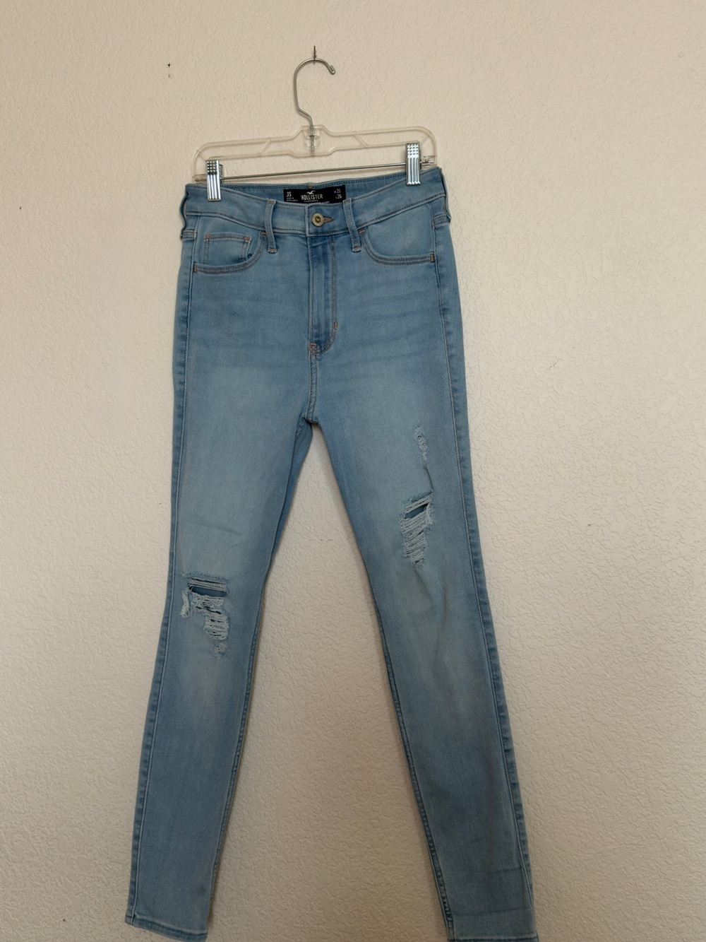 Hollister Light Blue Distressed High-Rise Women’s Jeans